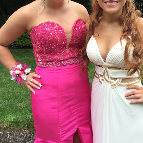 Sherri Hill🌺 Hot Pink Prom Dress💖 - Picture 12 of 14